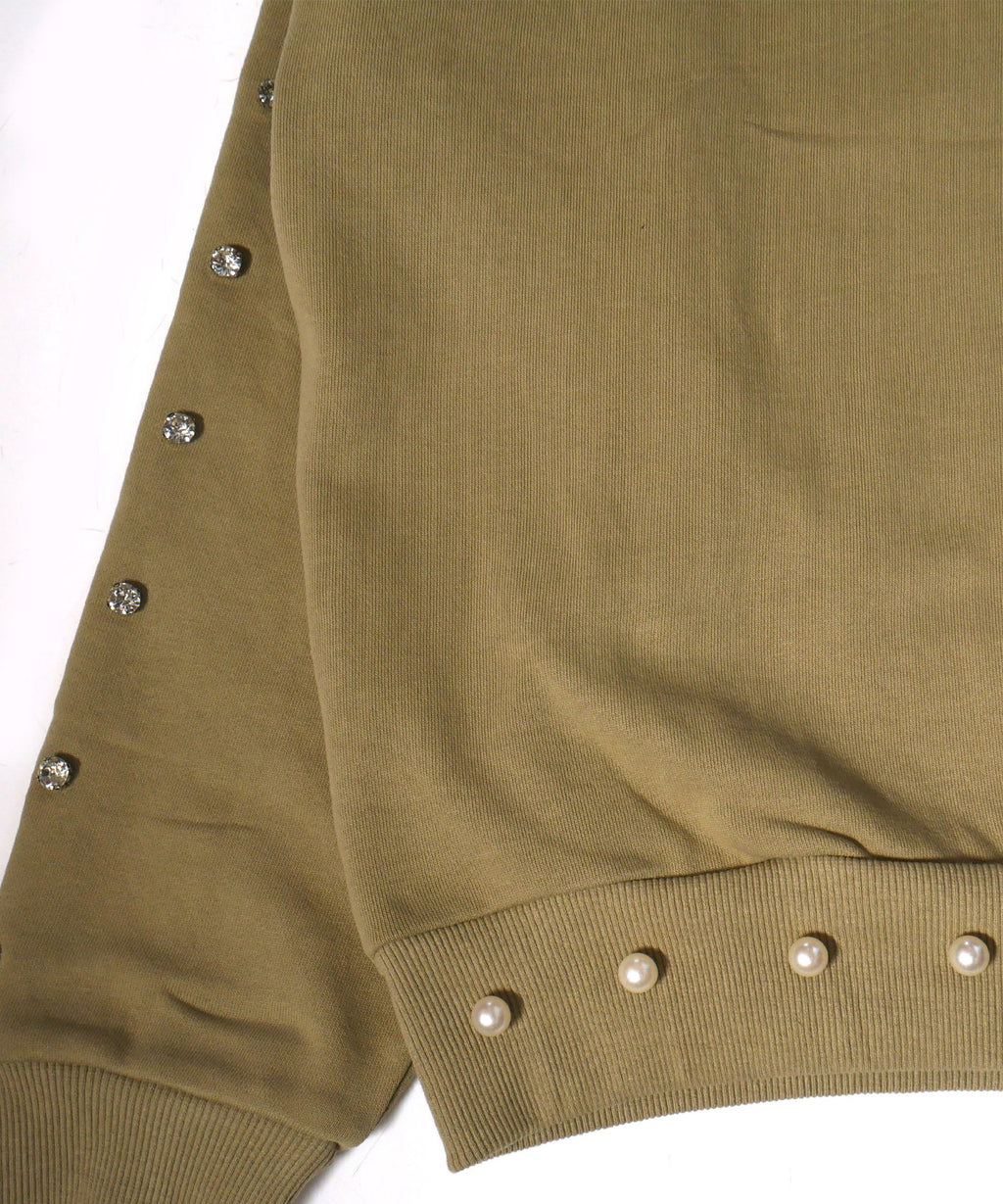 Saint Pearl Zipup Hoodie Tan