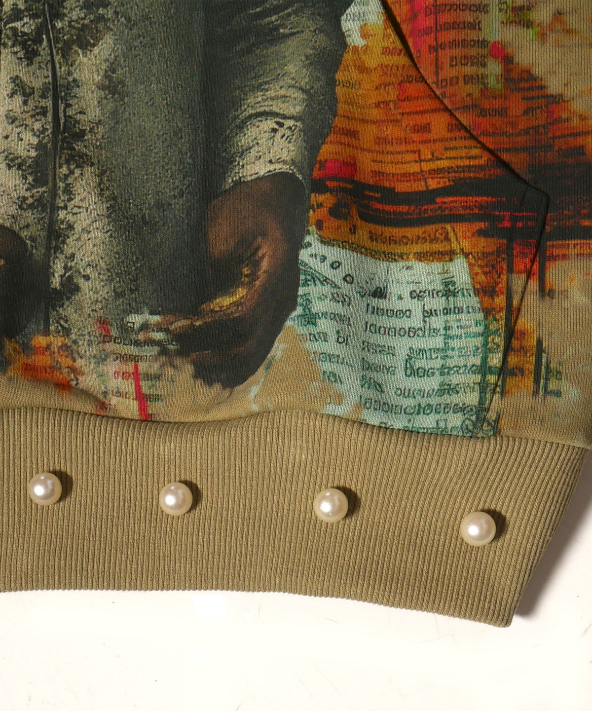 Saint Pearl Zipup Hoodie Tan