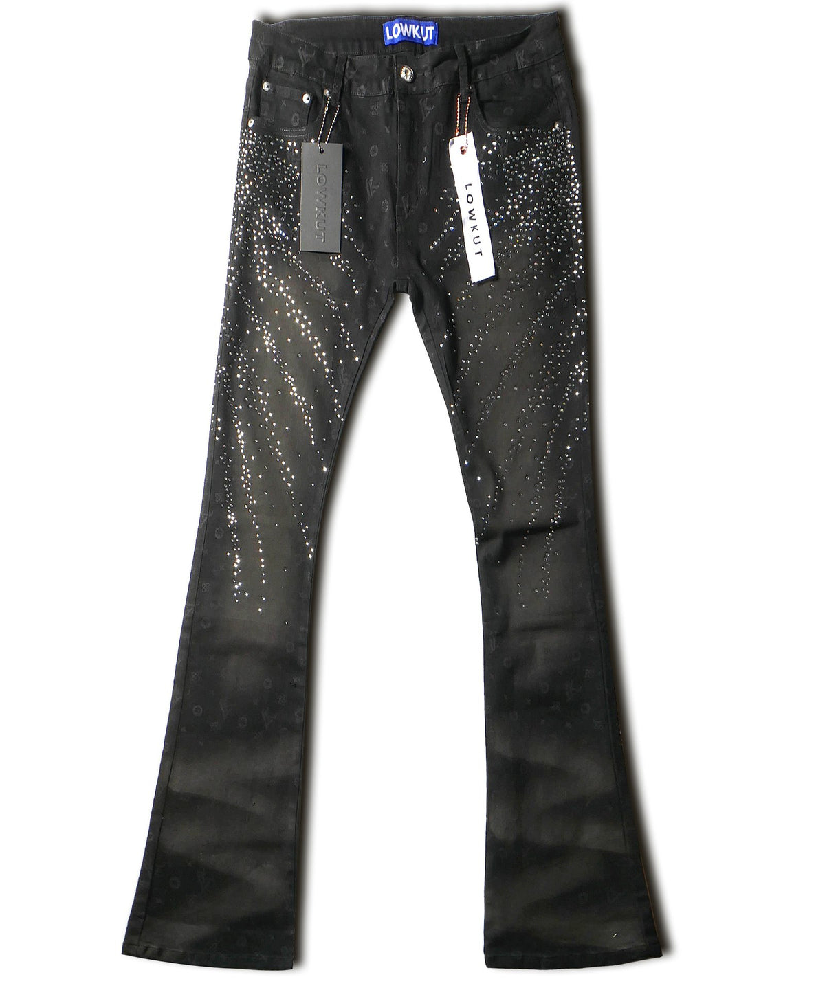 Monogram Splash Crystal Jeans Black