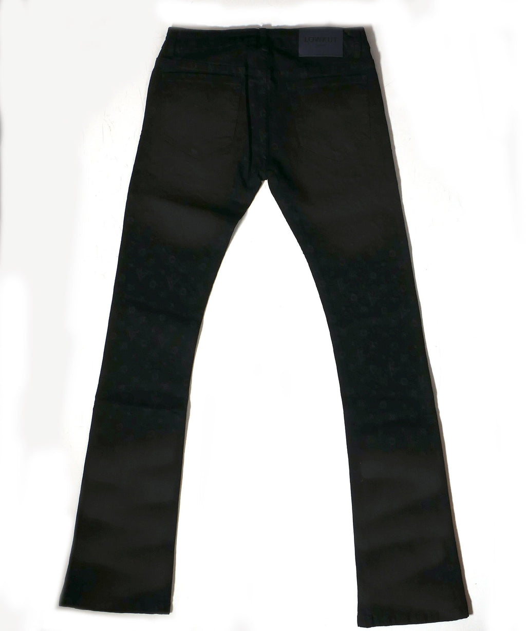 Monogram Splash Crystal Jeans Black