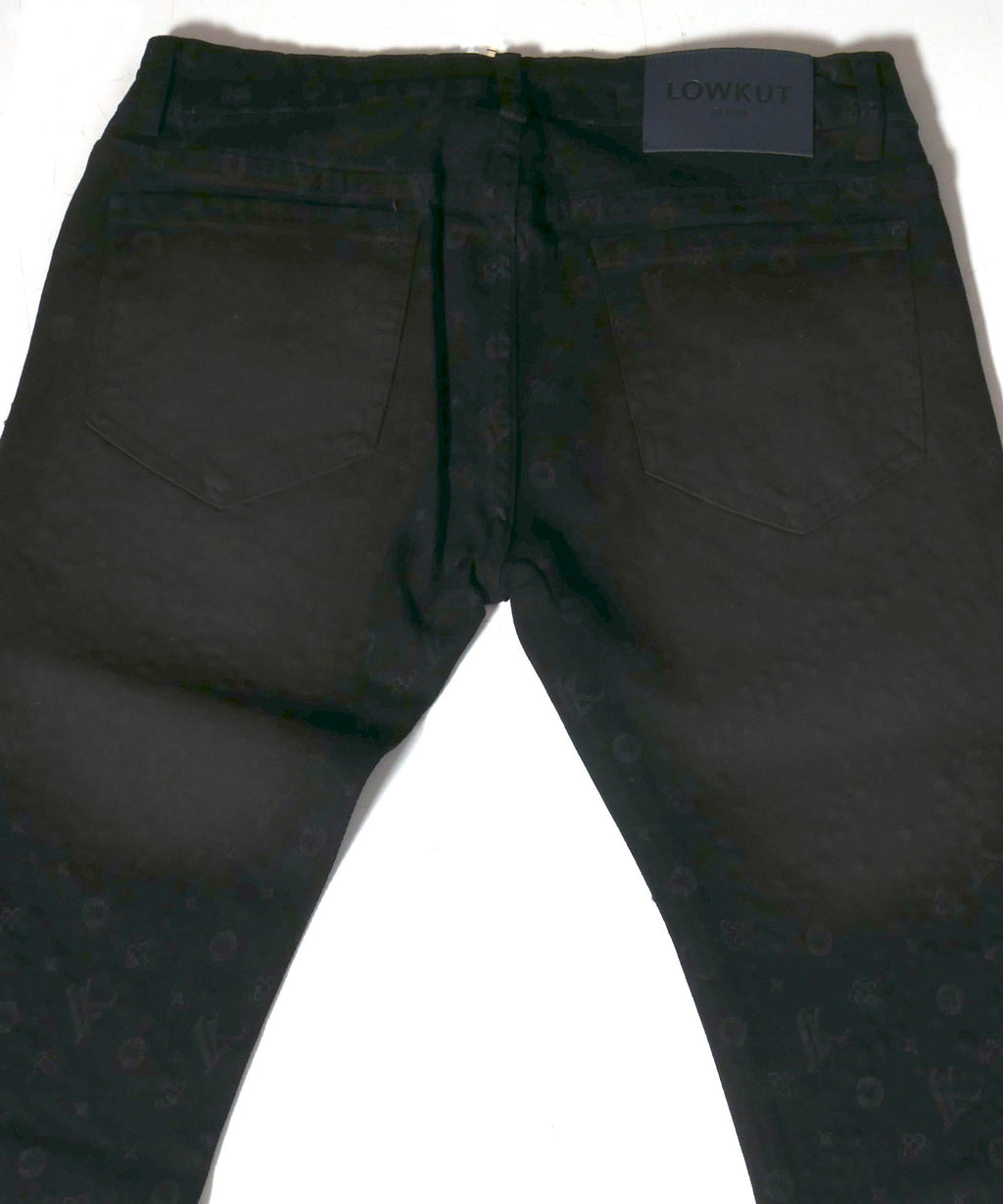 Monogram Splash Crystal Jeans Black