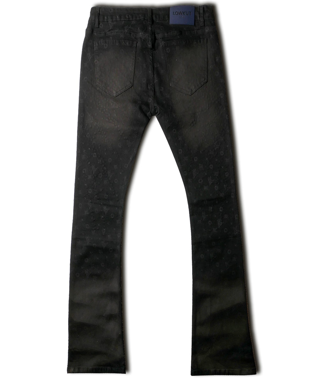 Monogram Splash Crystal Jeans Black
