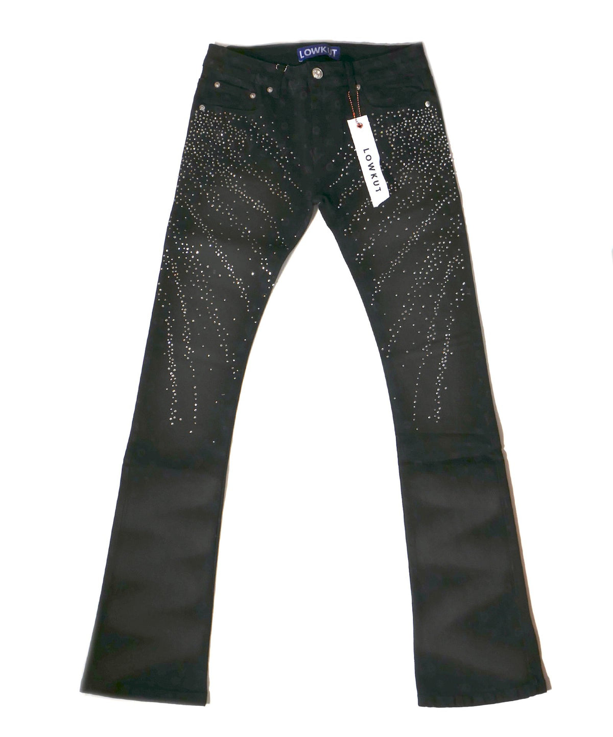 Monogram Splash Crystal Jeans Black