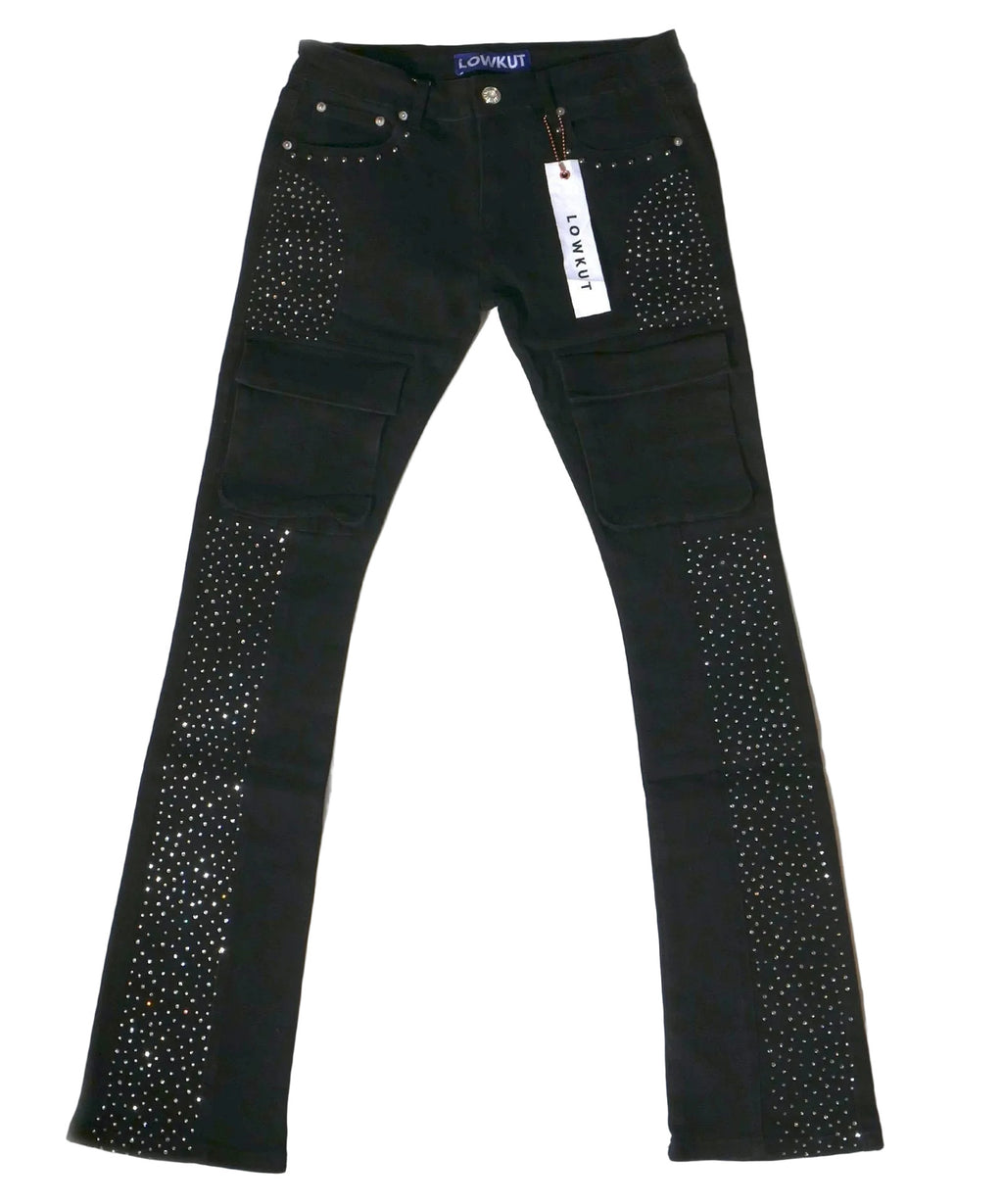 Kargo Stud Crystal Jeans Black