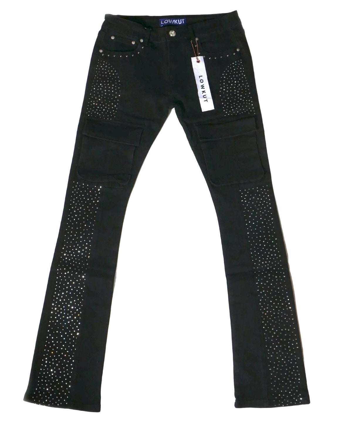 Kargo Stud Crystal Jeans Black