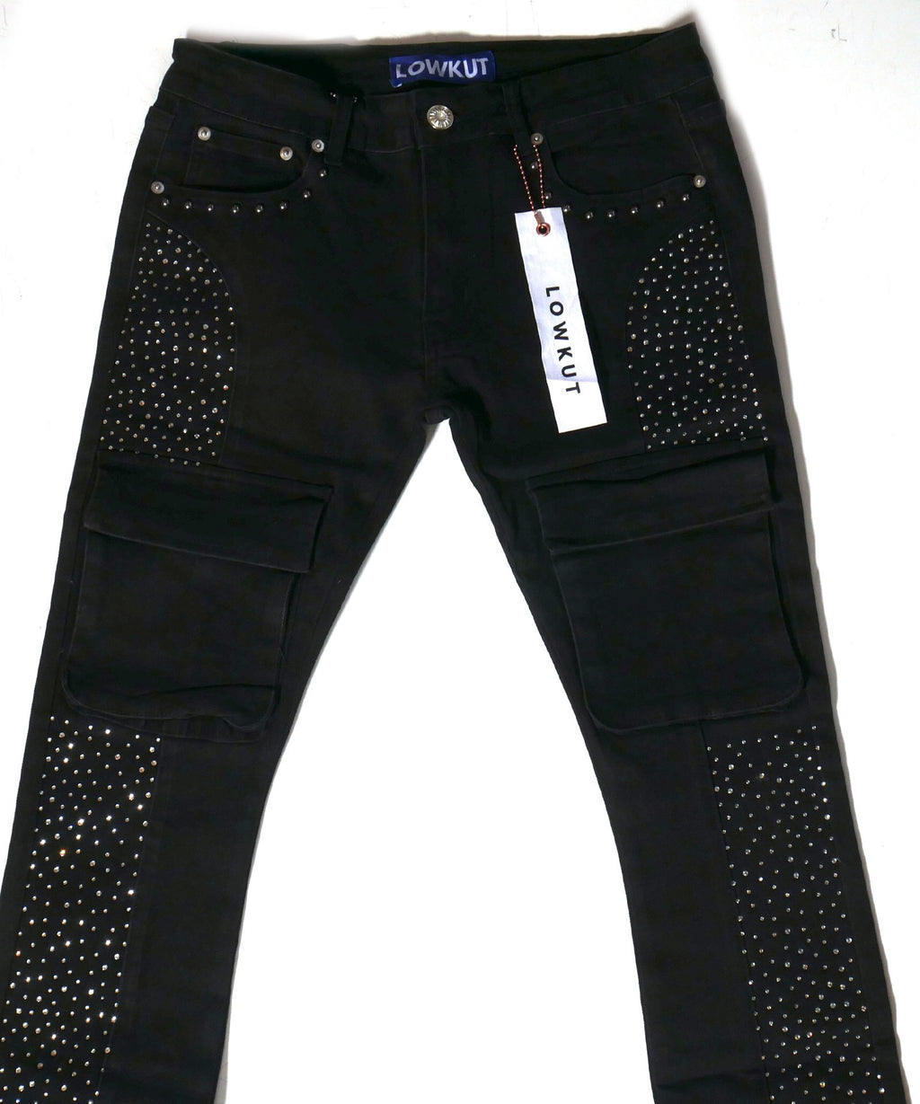Kargo Stud Crystal Jeans Black
