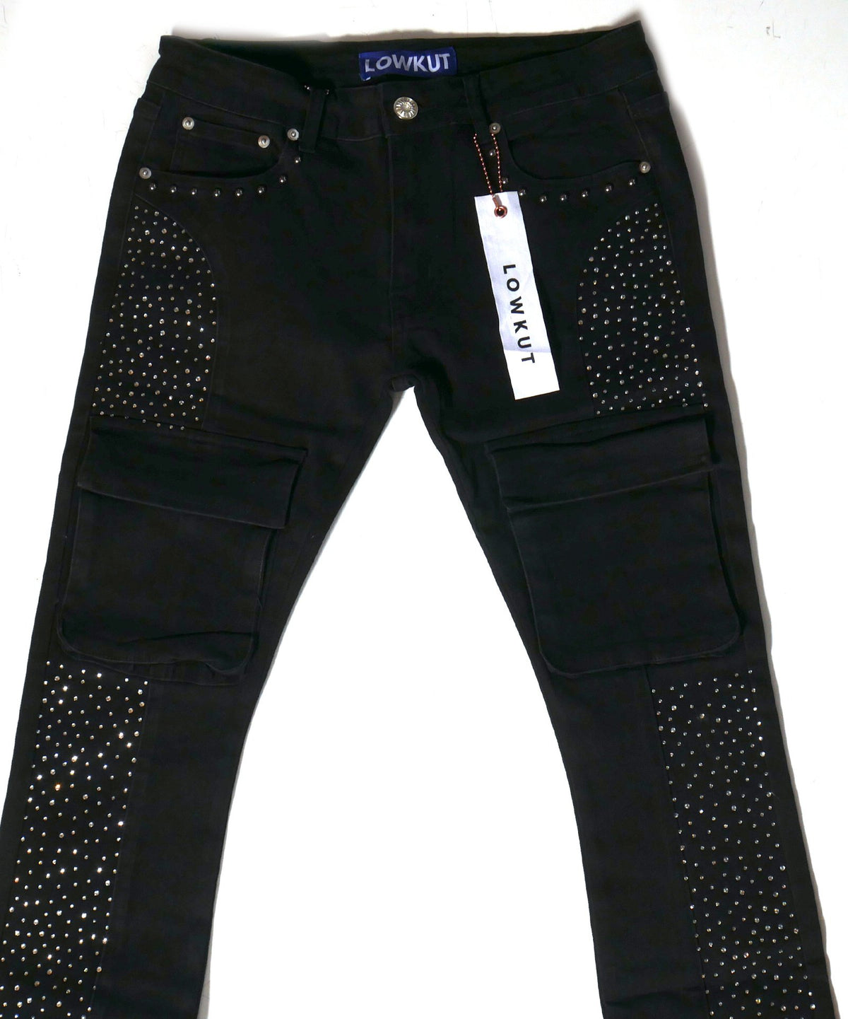 Kargo Stud Crystal Jeans Black