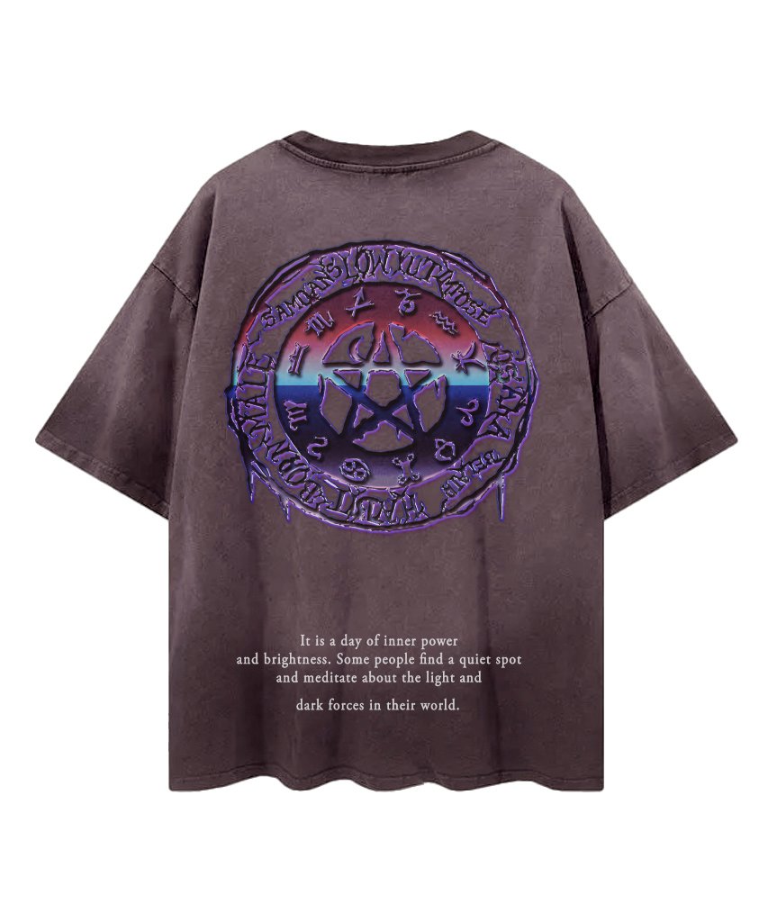 Higher Crystal Tee Charcoal Wash