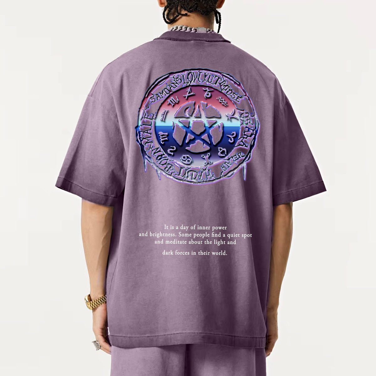 Higher Crystal Tee Charcoal Wash