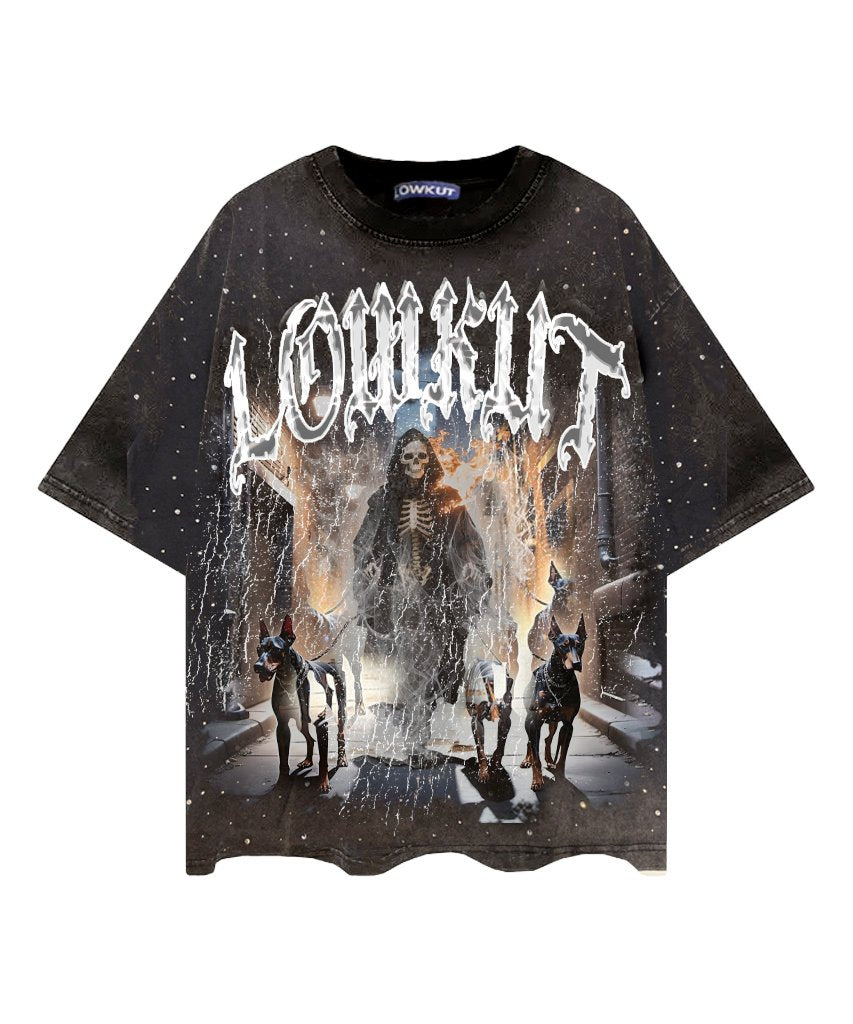 Grim Reaper's walk Crystal Tee Black