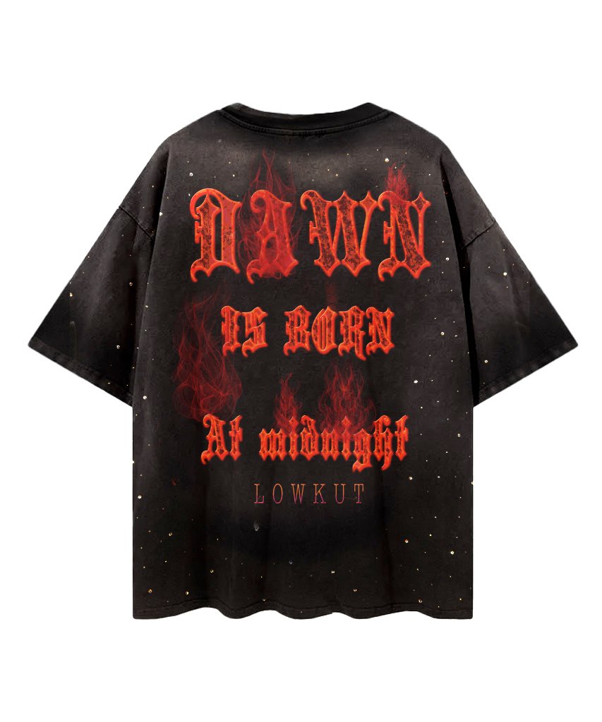 Grim Reaper's walk Crystal Tee Black