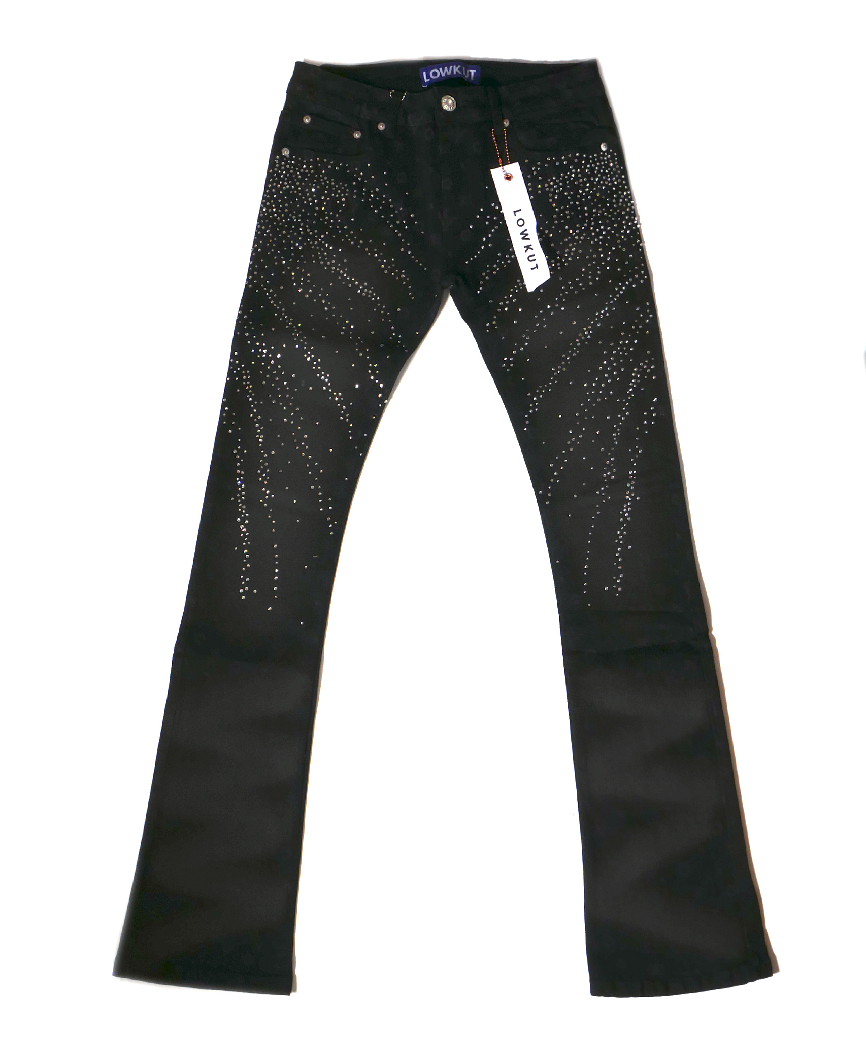 Monogram Splash Crystal Jeans Black - Image 7