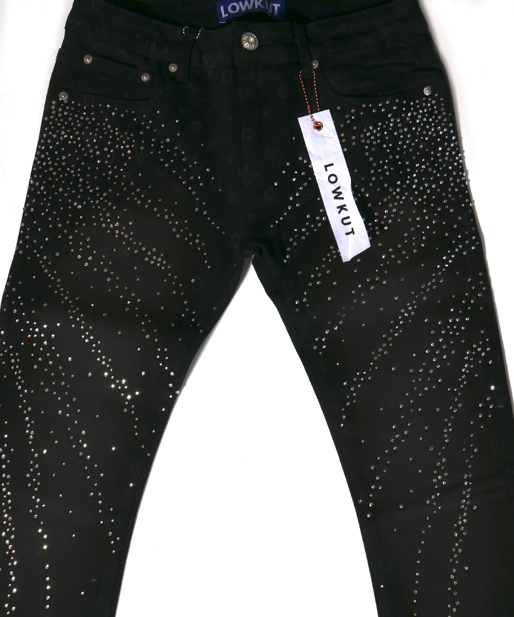 Monogram Splash Crystal Jeans Black - Image 8