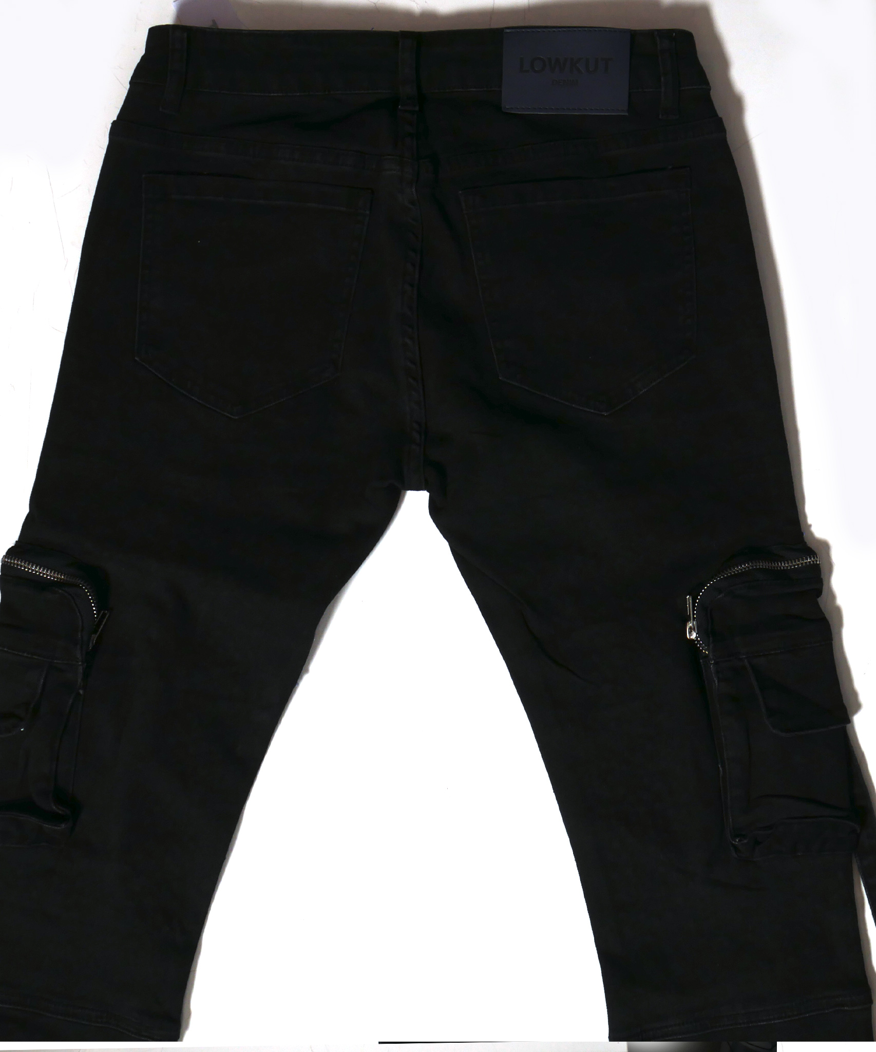 Zip Pockets Crystal Jeans Black - Image 11