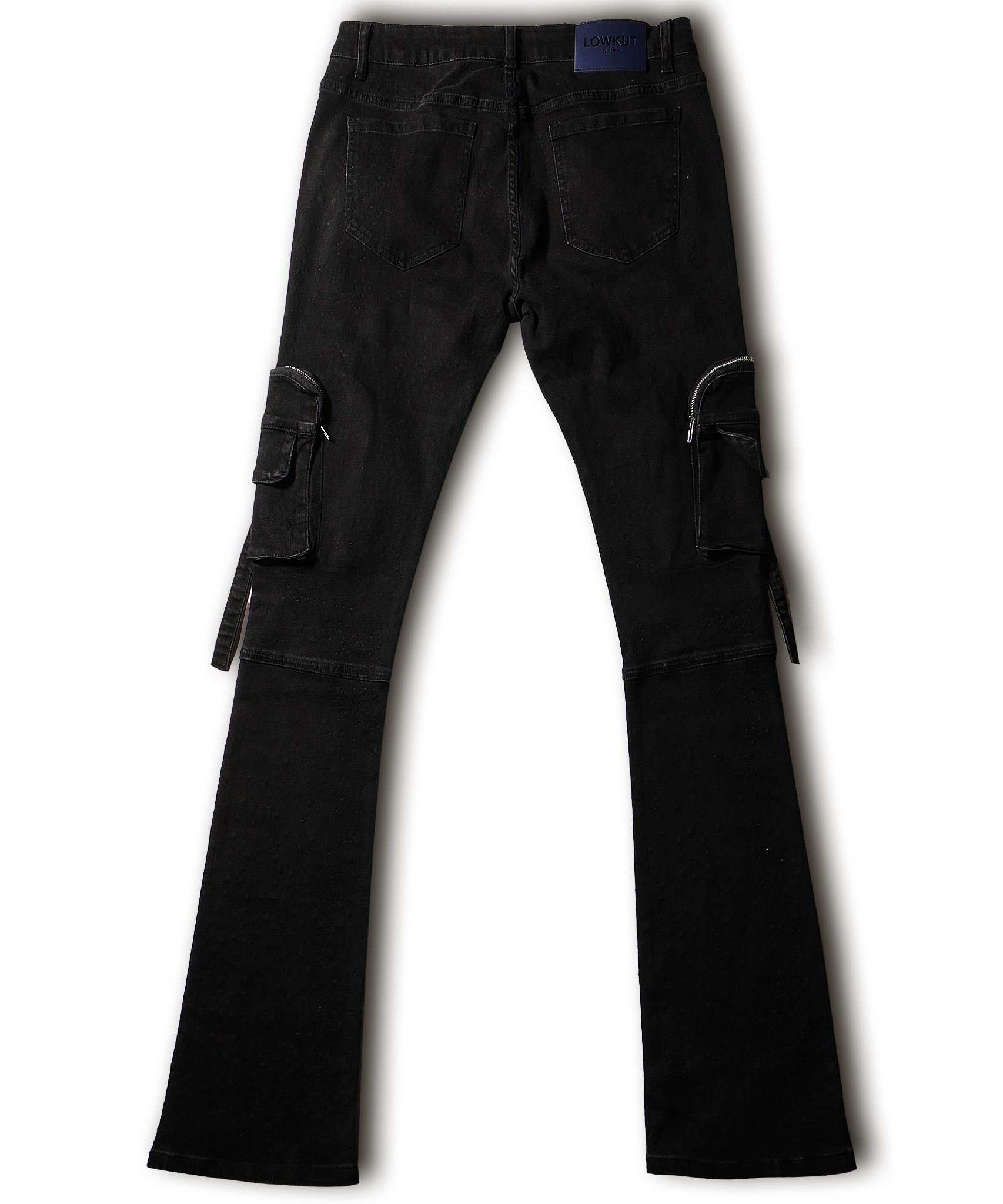 Zip Pockets Crystal Jeans Black - Image 2