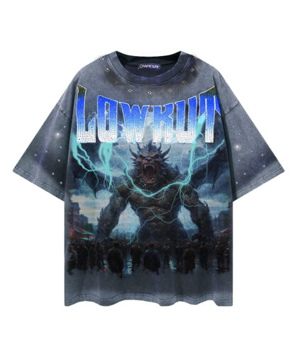 French Monster Crystal Tee Dark Blue